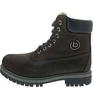 Bugatti Schnürstiefel in dark grey- black