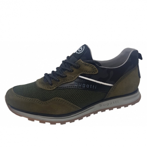 Bugatti Carlos Sneaker in 7171 drk. green/drk.green