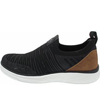 Bugatti ASTRA Slipper in BLACK / COGNAC