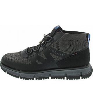 Bugatti SAMPER Schnürstiefelette in BLACK / DARK GREY