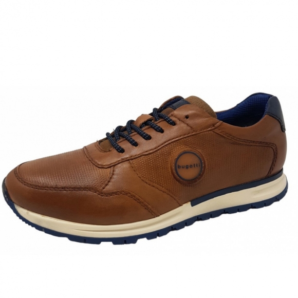 Bugatti Stranger Casual sportlicher Schnürer in 6300 cognac