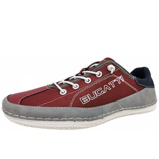 Bugatti Bimini Schnürer in 3012 Red/ Light Grey