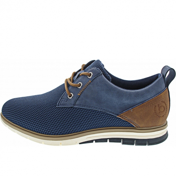 Bugatti Sandman Eco Schnürer in dark blue/cognac