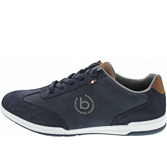 Bugatti Solar Exco sportlicher Schnürer in dark blue/cognac