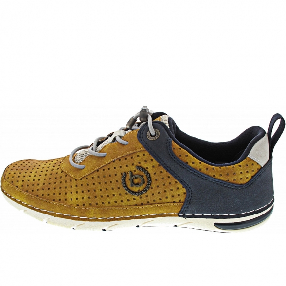 Bugatti GLENANS sportlicher Schnürer in YELLOW / DARK BLUE