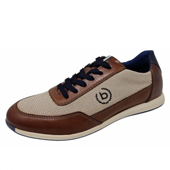 Bugatti sportlicher Schnürer in 6352 cognac beige