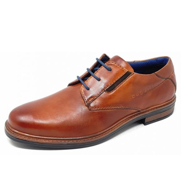 Bugatti Ruggiero Comfort SMU eleganter Schnürer in 6300 cognac