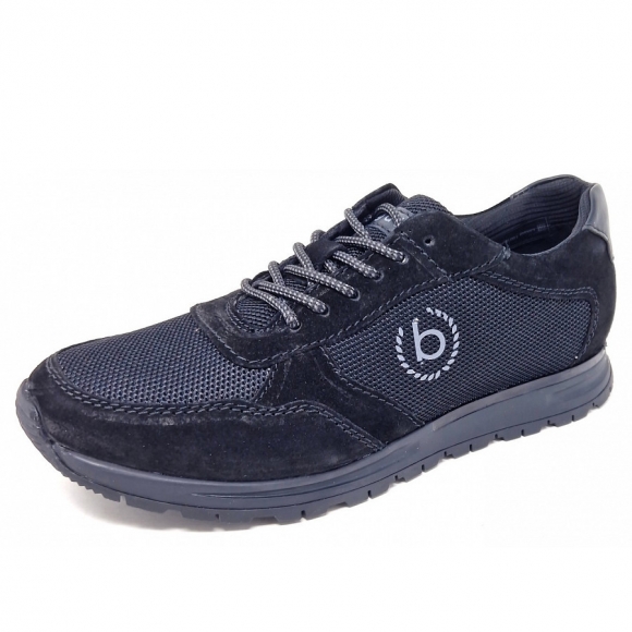 Bugatti Stranger Casual sportlicher Schnürer in 1010 schwarz