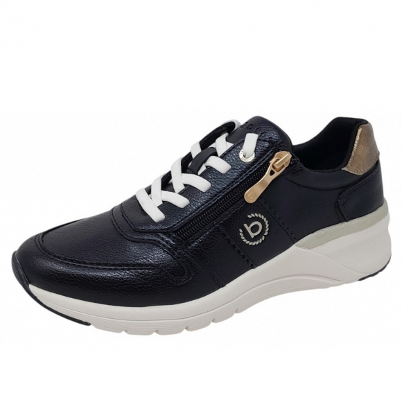 Bugatti Woman Gilly Comfort Sandale in black gold
