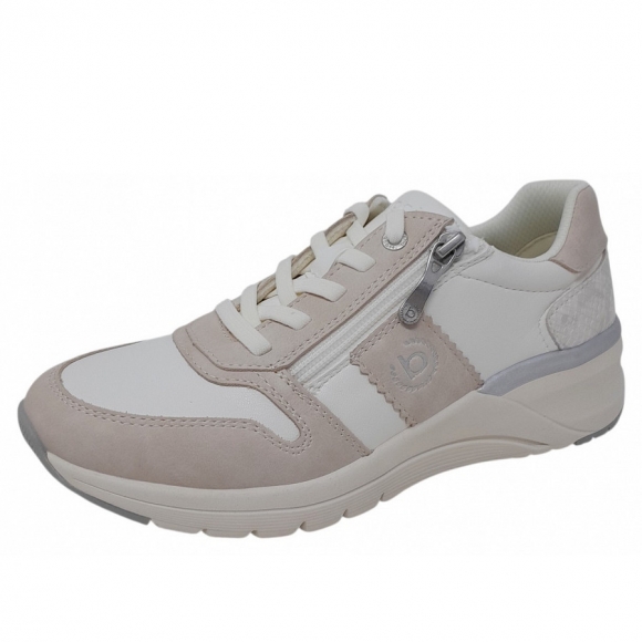 Bugatti Woman Gilly Comfort Sneaker in white rose